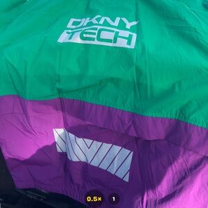 Large DKNY tech green and purple